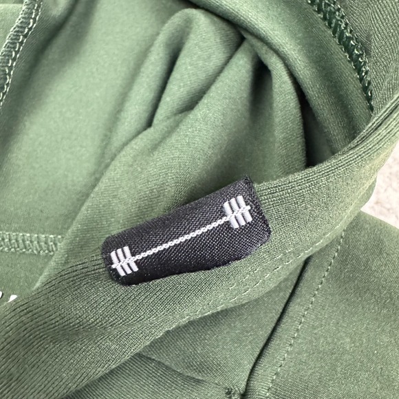 Barbell Men's Performance Hoodie Size M Bodybuilding Green Pullover Workout - Picture 5 of 13